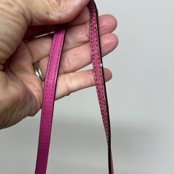 Brighton Beautiful Pink leather crossbody bag with bag charms - Picture 12 of 13